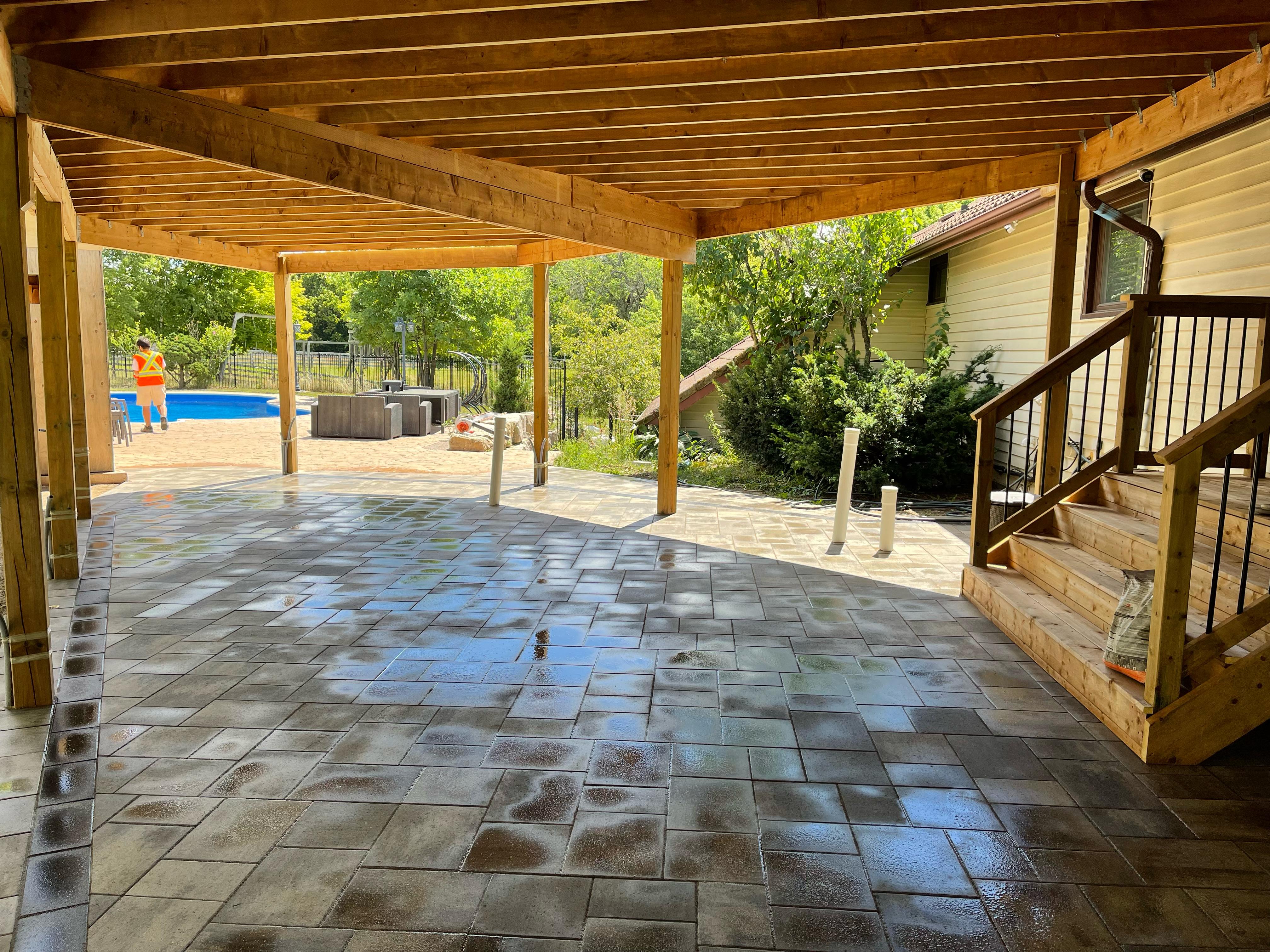 Outdoor living and hardscape work by PFC Landscaping & Interlocking